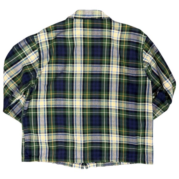 VINTAGE Men's L.L. BEAN Plaid Flannel Pajama Shirt | Size L - Picture 3 of 7
